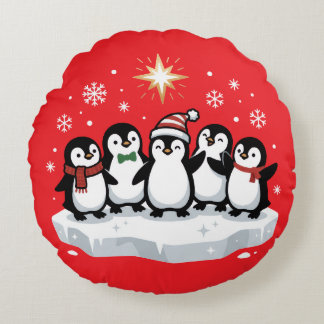 Pinguïns Rond Kussen