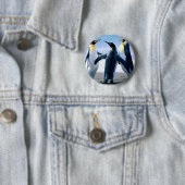 pinguïns ronde button 5,7 cm (In situ)