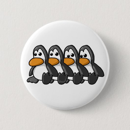 pinguïns ronde button 5,7 cm (Voorkant)