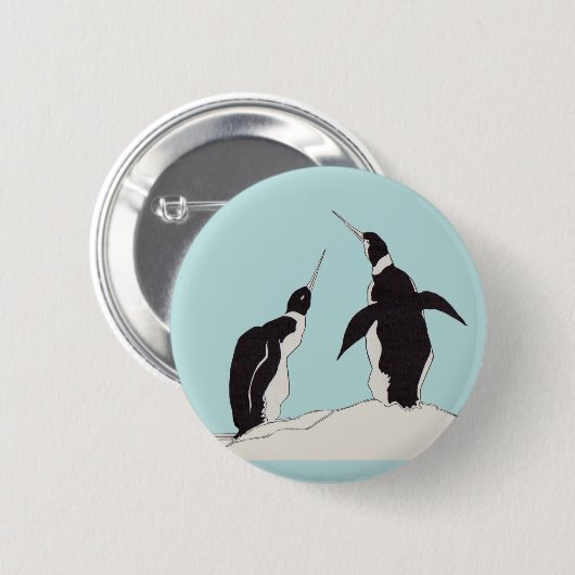 pinguïns ronde button 5,7 cm (Voorkant /achterkant)