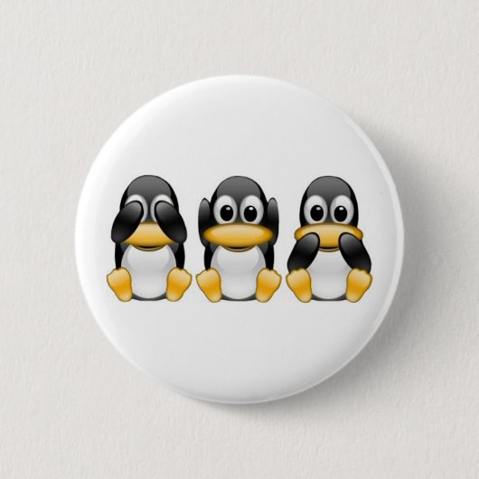 pinguïns ronde button 5,7 cm (Voorkant)