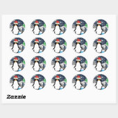 pinguïns ronde sticker (Vel)