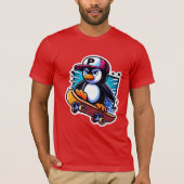 PINGUÏNS SKATEBOARDER T-SHIRT (Voorkant)