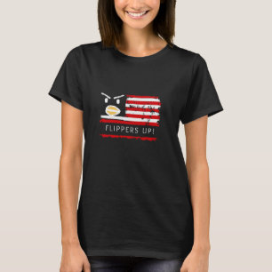 Pinguïns slaan met vinnen Amerikaanse vlag om tari T-shirt