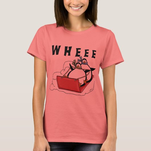 Pinguïns Sledding Tshirts en geschenken (Voorkant)