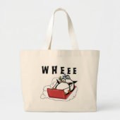 Pinguïns Sledding Tshirts en geschenken Grote Tote Bag (Voorkant)