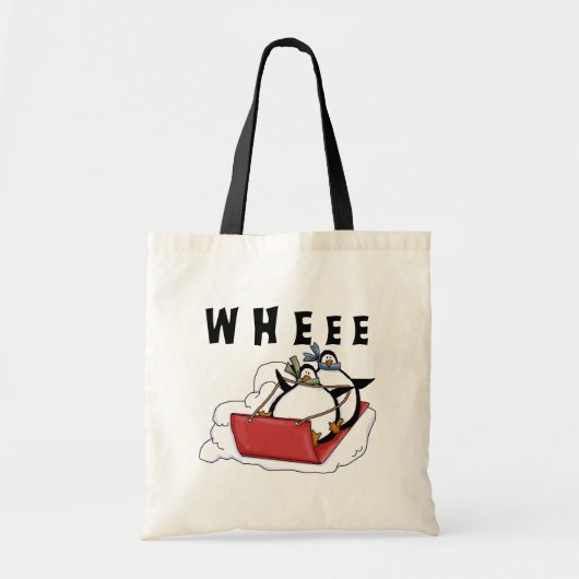 Pinguïns Sledding Tshirts en geschenken Tote Bag (Voorkant)
