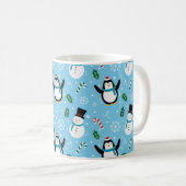 Pinguïns & Sneeuwmannen Kerstmug Koffiemok (Voorkant rechts)