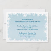 Pinguïns, sneeuwvlokken Nieuwjaar Kaart (Achterkant)