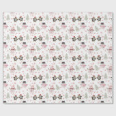 Pinguïns, Snowmen en kerstbomen Cadeaupapier (Vlak)