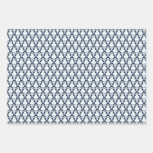 Pinguïns Snowy Design Wrapping Paper Set (Voorkant 3)