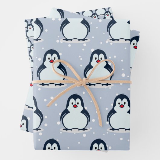 Pinguïns Snowy Design Wrapping Paper Set (In situ)