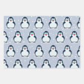 Pinguïns Snowy Design Wrapping Paper Set (Voorkant)