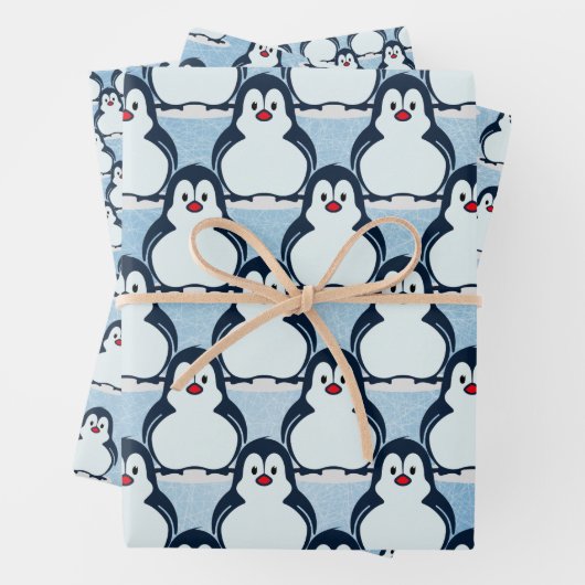 Pinguïns Snowy Design Wrapping Paper Set (In situ)