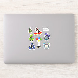 Pinguïns spelen op maat gesneden vinyl Sticker