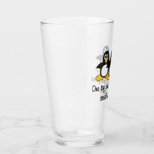 Pinguïns stelen mijn gezondheid glas (Rechts)