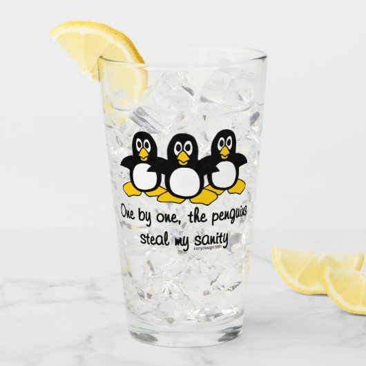 Pinguïns stelen mijn gezondheid glas (Voorkant ijs)