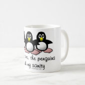 Pinguïns stelen mijn gezondheid koffiemok (Voorkant rechts)