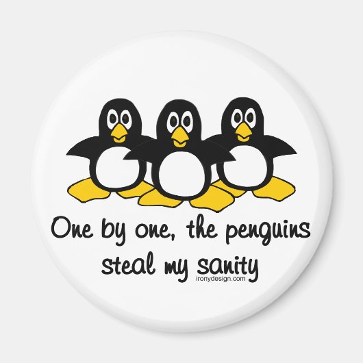 Pinguïns stelen mijn gezondheid magneet (Voorkant)