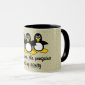 Pinguïns stelen mijn gezondheid mok (Voorkant rechts)
