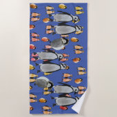 pinguïns strandlaken (Voorkant)