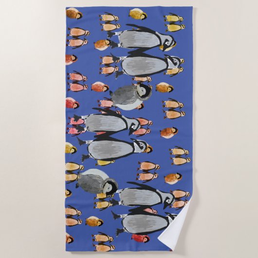 pinguïns strandlaken (Voorkant)