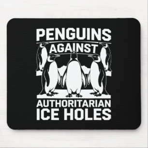 Pinguïns Tegen Autoritaire Ijsgaten Verzetten Zich Muismat