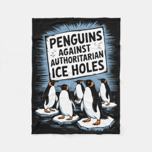 Pinguïns tegen autoritaire ijskappen verzetten zic fleece deken