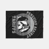 pinguïns tegen tarieven anti tarieven grappige pin fleece deken (Voorkant (Horizontaal))