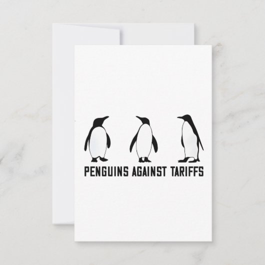 Pinguïns tegen Tarieven Anti Trump Belastingbeleid Bedankkaart (Voorkant)
