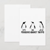 Pinguïns tegen Tarieven Anti Trump Belastingbeleid Bedankkaart (Voorkant / Achterkant)