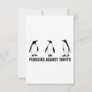 Pinguïns tegen Tarieven Anti Trump Belastingbeleid Bedankkaart