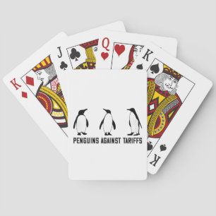Pinguïns tegen Tarieven Anti Trump Belastingbeleid Pokerkaarten