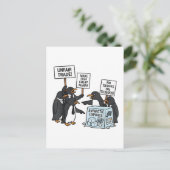 Pinguïns Tegen Tarieven Anti Trump Feestdagenkaart (Staand voorkant)