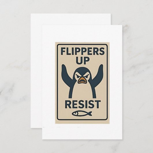 Pinguïns tegen Tarieven Anti Trump Tuin Vlag Bedankkaart (Voorkant / Achterkant)