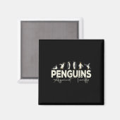pinguïns tegen tarieven grappig dier retro weersta magneet (Voorkant / Achterkant)