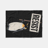 Pinguïns Tegen Tarieven Pinguïn Protests Weerstand Fleece Deken (Voorkant (Horizontaal))