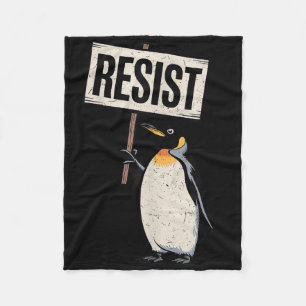 Pinguïns Tegen Tarieven Pinguïn Protests Weerstand Fleece Deken