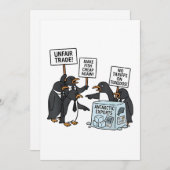 Pinguïns tegen tarieven tegen Trump Feestdagenkaart (Voorkant / Achterkant)