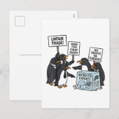 Pinguïns tegen tarieven tegen Trump Feestdagenkaart (Voorkant / Achterkant)