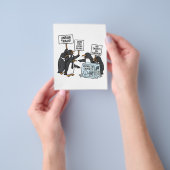 Pinguïns tegen tarieven tegen Trump Flyer (Hand)