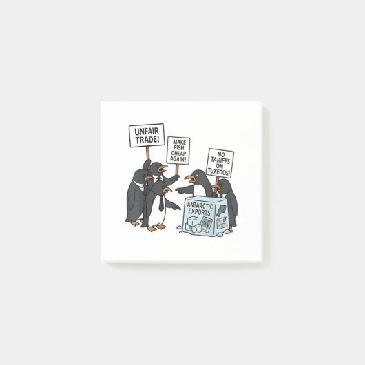 Pinguïns tegen tarieven tegen Trump Post-it® Notes (Voorkant)