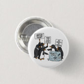 Pinguïns tegen tarieven tegen Trump Ronde Button 3,2 Cm (Voorkant /achterkant)