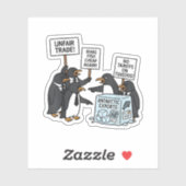 Pinguïns tegen tarieven tegen Trump Sticker (Vel)