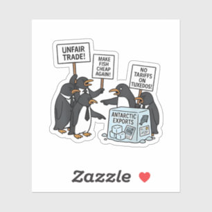 Pinguïns tegen tarieven tegen Trump Sticker