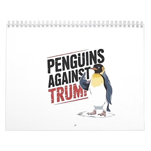 Pinguïns tegen Trump Anti Trump USA Kalender (Hoes)