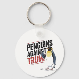 Pinguïns tegen Trump Anti Trump USA Sleutelhanger
