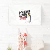 Pinguïns tegen Trump Anti Trump USA Spandoek (Insitu)