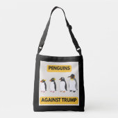 Pinguïns Tegen Trump Crossbody Tas (Achterkant)