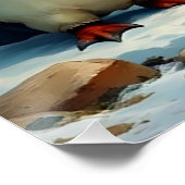 Pinguïns tegen Trump Perfect Poster (Hoek)